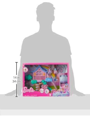 Barbie Treehouse Playset with 2 Chelsea Small Dolls, Toy Car, Swing, Slide, Seesaw, Fairy Wing Accessories & Sticker Sheet for Ages 3+