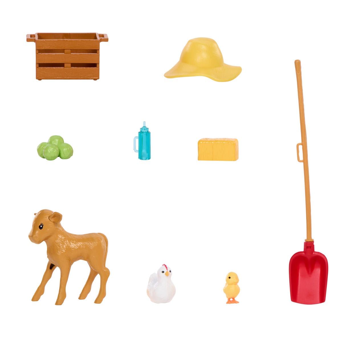 Barbie Careers Brunette Farmer Doll in Farm-Themed Set with Removable Fashion, 3 Animals & 5 Pieces for Feeding & Care for Ages 3 Years & Up