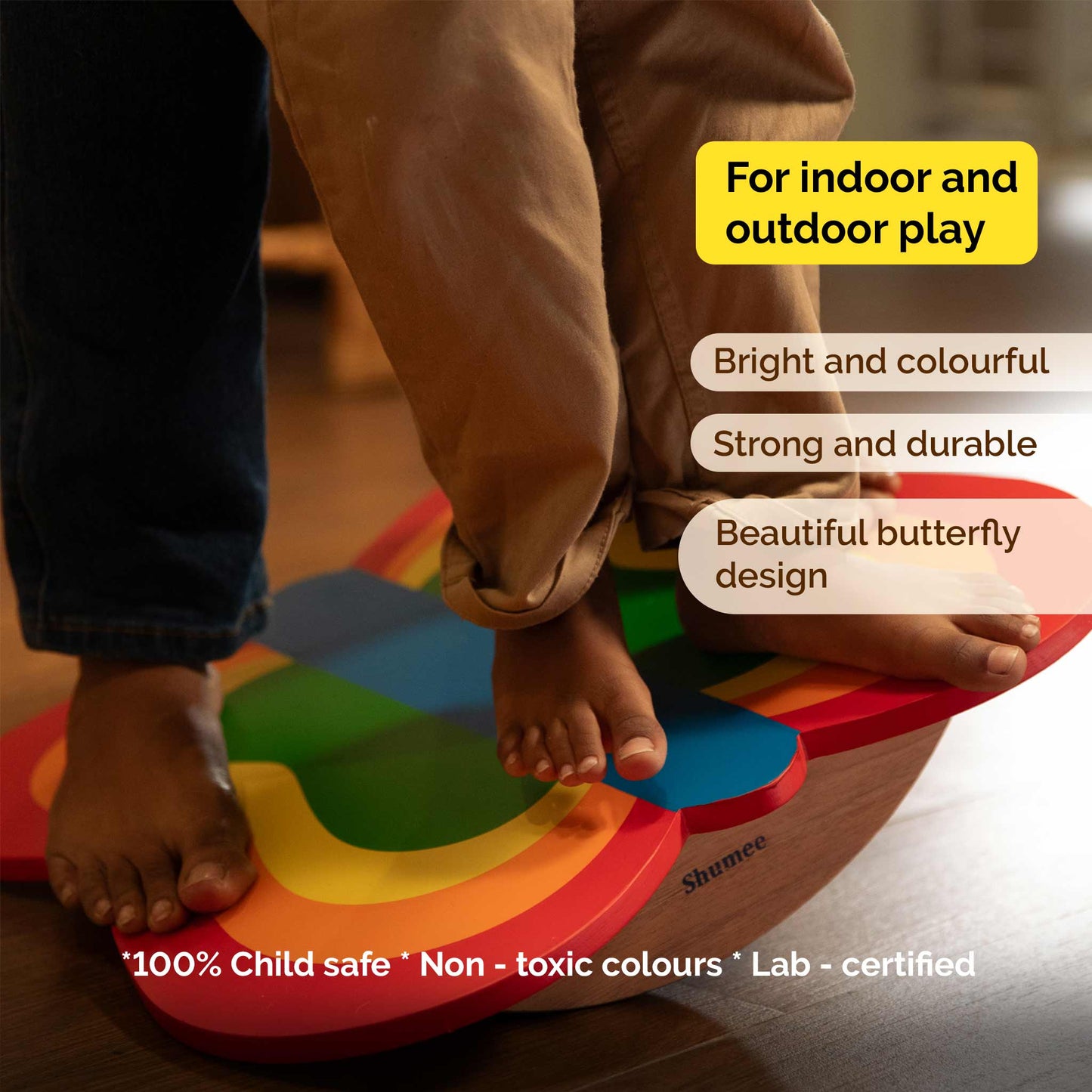Wooden Butterfly Balance Board – Active Play & Coordination Builder