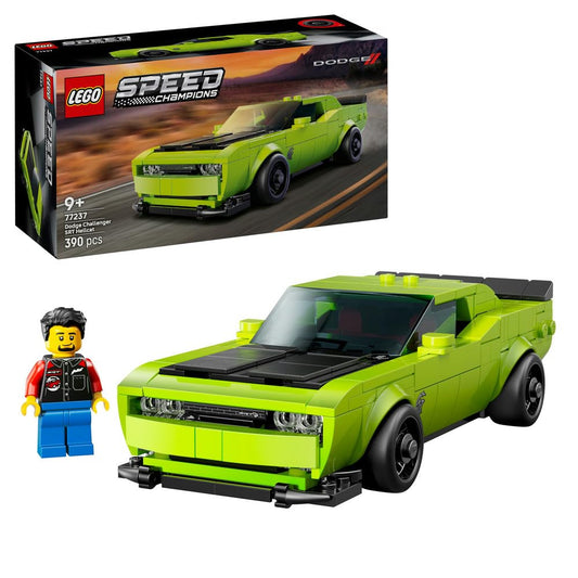LEGO Speed Champions Dodge Challenger SRT Hellcat Sports Car Building Kit For Ages 9 Years & Up
