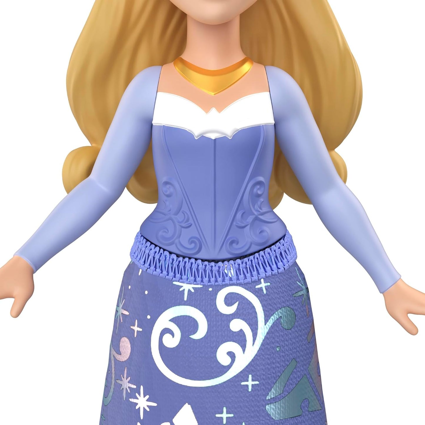 Disney Princess Aurora Posable Small Doll in Shiny Outfit with Removable Skirt, Inspired by Movie for Kids Ages 3+