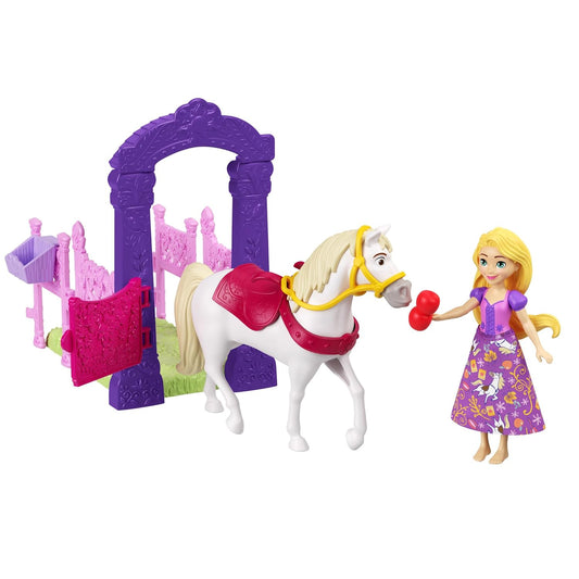Disney Princess Rapunzel Small Doll & Maximus Horse with Stable Playset, Saddle & Accessories, Storytime Stackers, Inspired by Tangled
