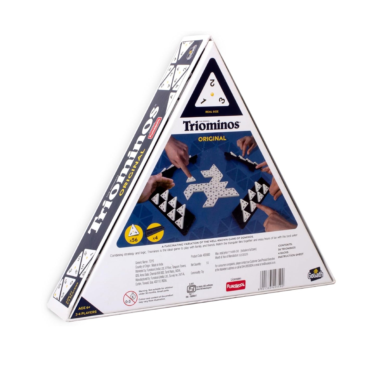Funskool Goliath Games Triominos Strategy Board Game, 2-4 Players, For Ages 6 Years & Up