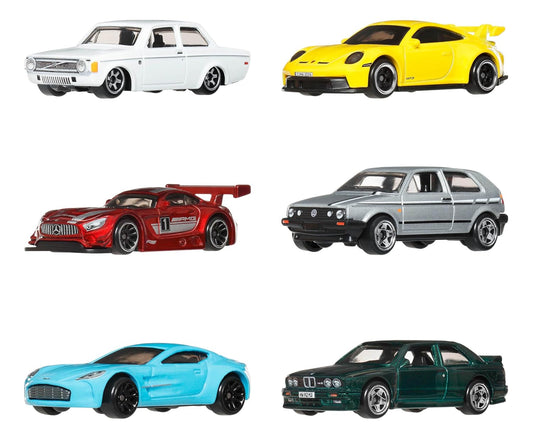 Hot Wheels 2026 Silver Series Euro Premium Vehicle Set Including 6 Collectible Cars for Kids & Collectors