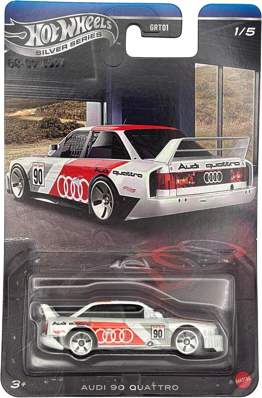 Hot Wheels Silver Series 1:64 Scale Audi 90 Quattro Toy Car for Ages 3+