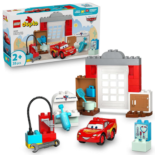 LEGO DUPLO Disney and Pixar Cars McQueen’s Visit to Doc’s Garage Building Kit For Ages 2+ Years