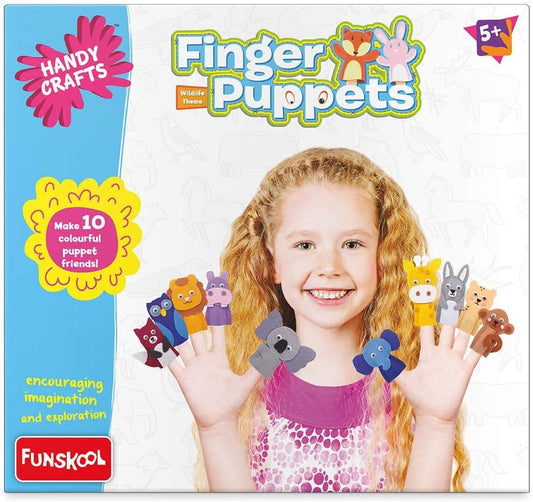 Funskool Handycrafts Finger Puppets - Puppet Maker Art & Craft Kit for Ages 5+
