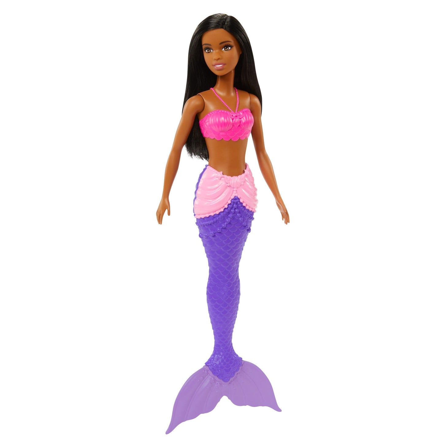 Barbie Dreamtopia Black Hair Mermaid Doll With Multi-Colored Purple Mermaid Tail for Kids Ages 3+