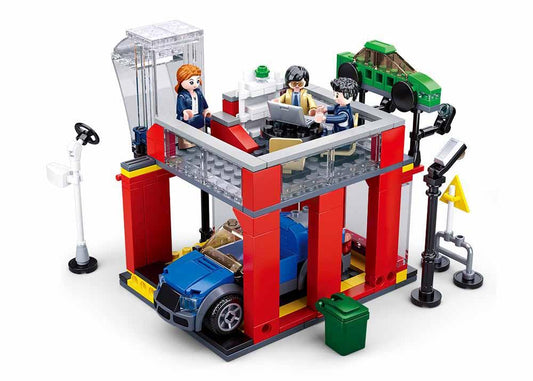 Sluban Town Automobile Sales Service Shop Building Blocks For Ages 6+