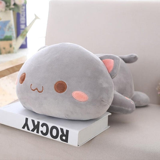 Cuddly Lying Cat Plush Pillow
