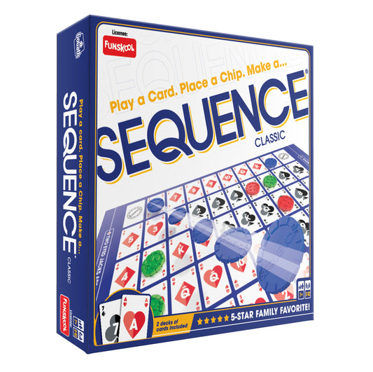 Funskool Goliath Games Sequence Classic Strategy Board Game, 2-12 Players, For Ages 7 Years & Up