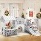 10 in 1 Toddler Slide, Freestanding Kid Climber Slide Playset, Toddler Playhouse, Backyard Playground Toy for Age 1-3+