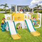 10 in 1 Toddler Slide, Double Kid Climber Slide Playset w/Swing, Indoor Outdoor Toy for Toddlers Age 1-3+