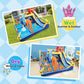 Inflatable Water Slide,Water Park Bounce House,Slide Bouncer Castle Playhouse, 550W Air Blower