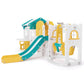 10 in 1 Toddler Slide, Freestanding Kid Climber Slide Playset, Toddler Playhouse, Backyard Playground Toy for Age 1-3+