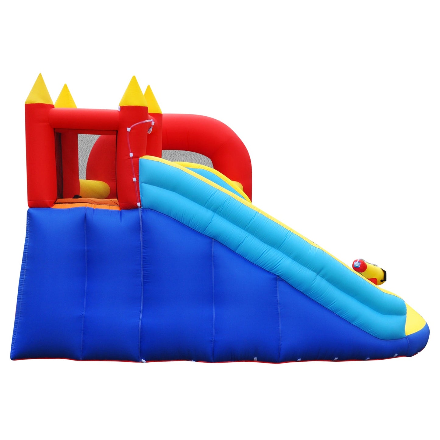 Inflatable Water Slide Bounce House, Slide Bouncer Castle Playhouse, 450W Air Blower for Kids Backyard Indoor Outdoor