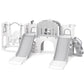 10 in 1 Toddler Slide, Double Kid Climber Slide Playset w/Swing, Indoor Outdoor Toy for Toddlers Age 1-3+