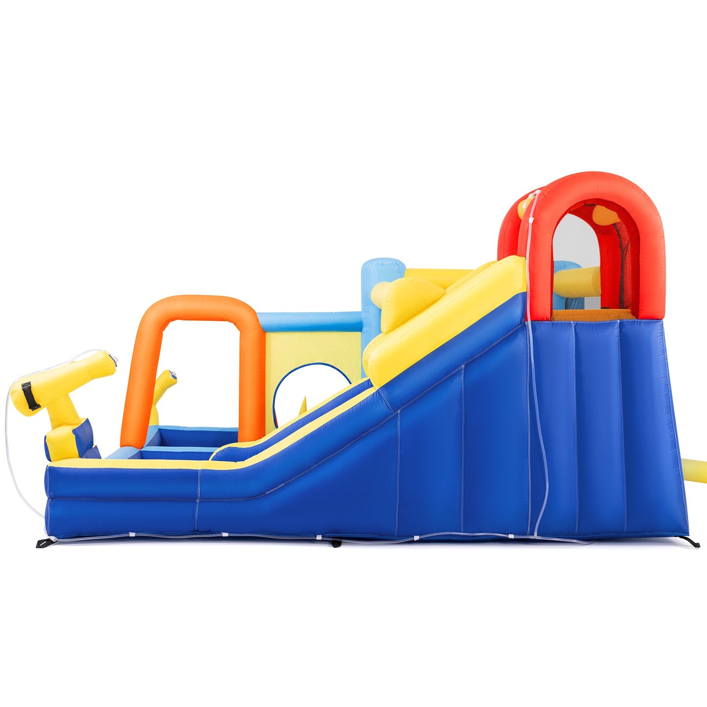Inflatable Water Slide,Water Park Bounce House,Slide Bouncer Castle Playhouse, 550W Air Blower