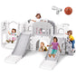 10 in 1 Toddler Slide, Double Kid Climber Slide Playset w/Swing, Indoor Outdoor Toy for Toddlers Age 1-3+