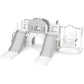 10 in 1 Toddler Slide, Double Kid Climber Slide Playset w/Swing, Indoor Outdoor Toy for Toddlers Age 1-3+