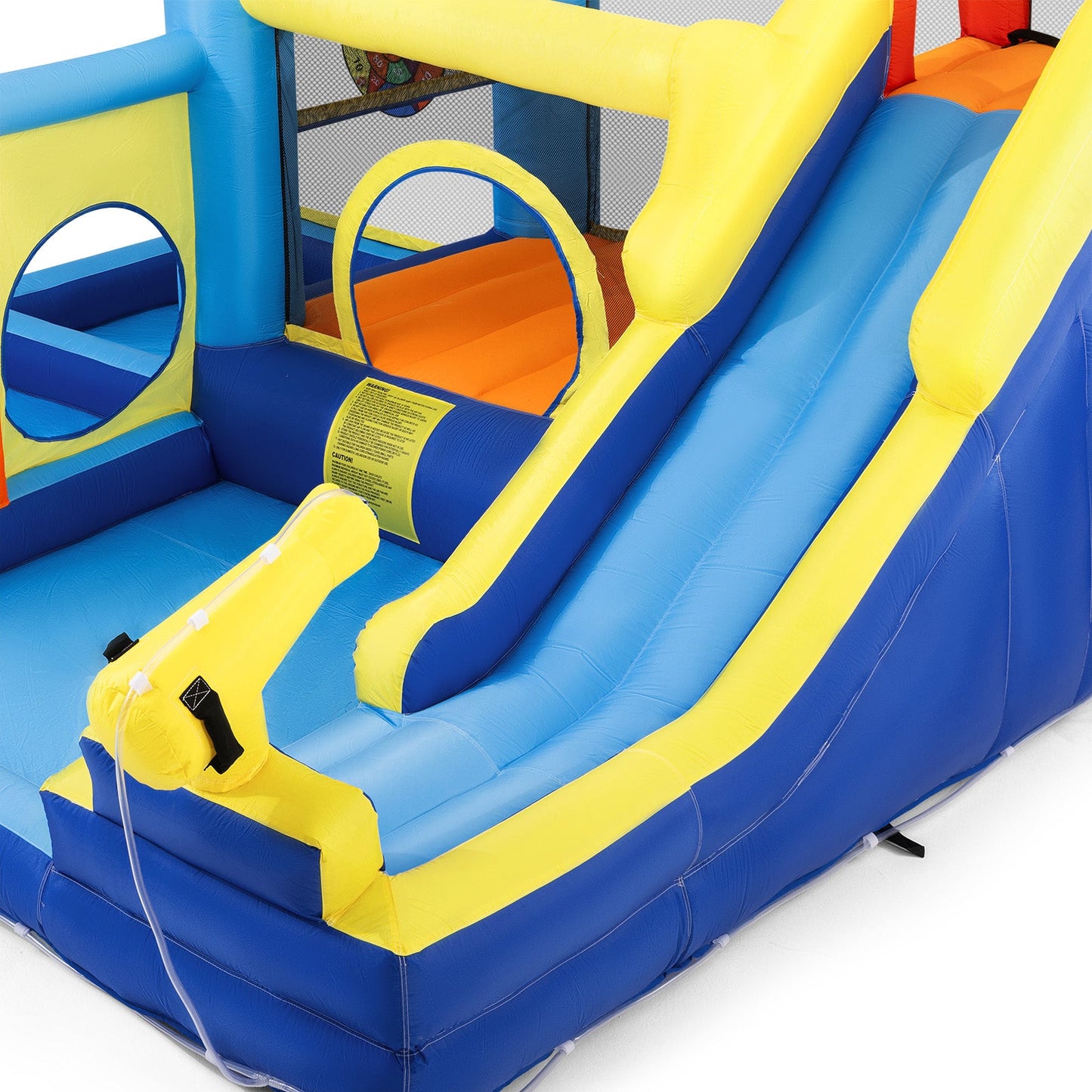 Inflatable Water Slide,Water Park Bounce House,Slide Bouncer Castle Playhouse, 550W Air Blower