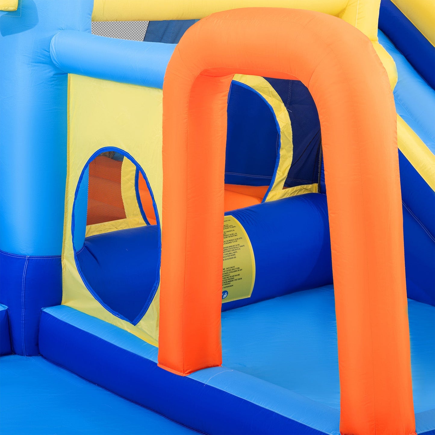 Inflatable Water Slide,Water Park Bounce House,Slide Bouncer Castle Playhouse, 550W Air Blower