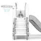 10 in 1 Toddler Slide, Double Kid Climber Slide Playset w/Swing, Indoor Outdoor Toy for Toddlers Age 1-3+