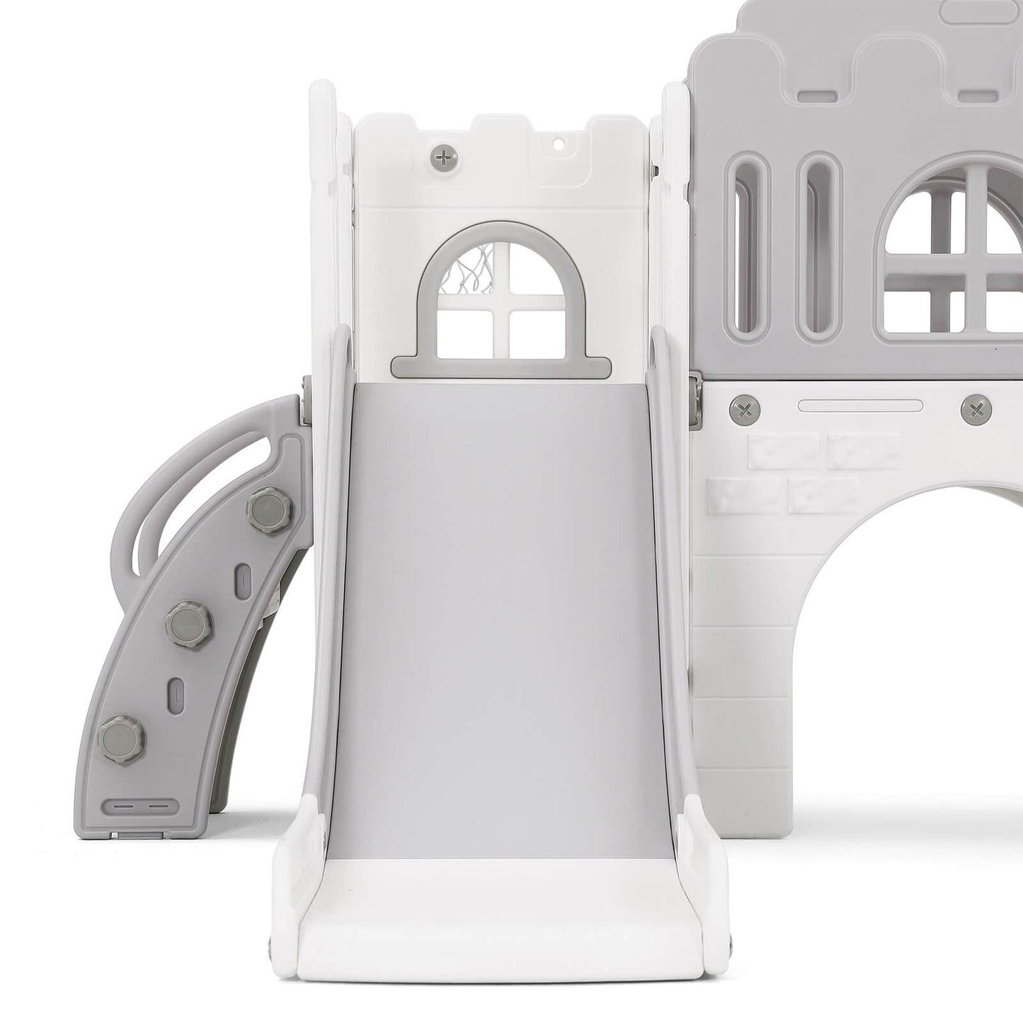 10 in 1 Toddler Slide, Double Kid Climber Slide Playset w/Swing, Indoor Outdoor Toy for Toddlers Age 1-3+