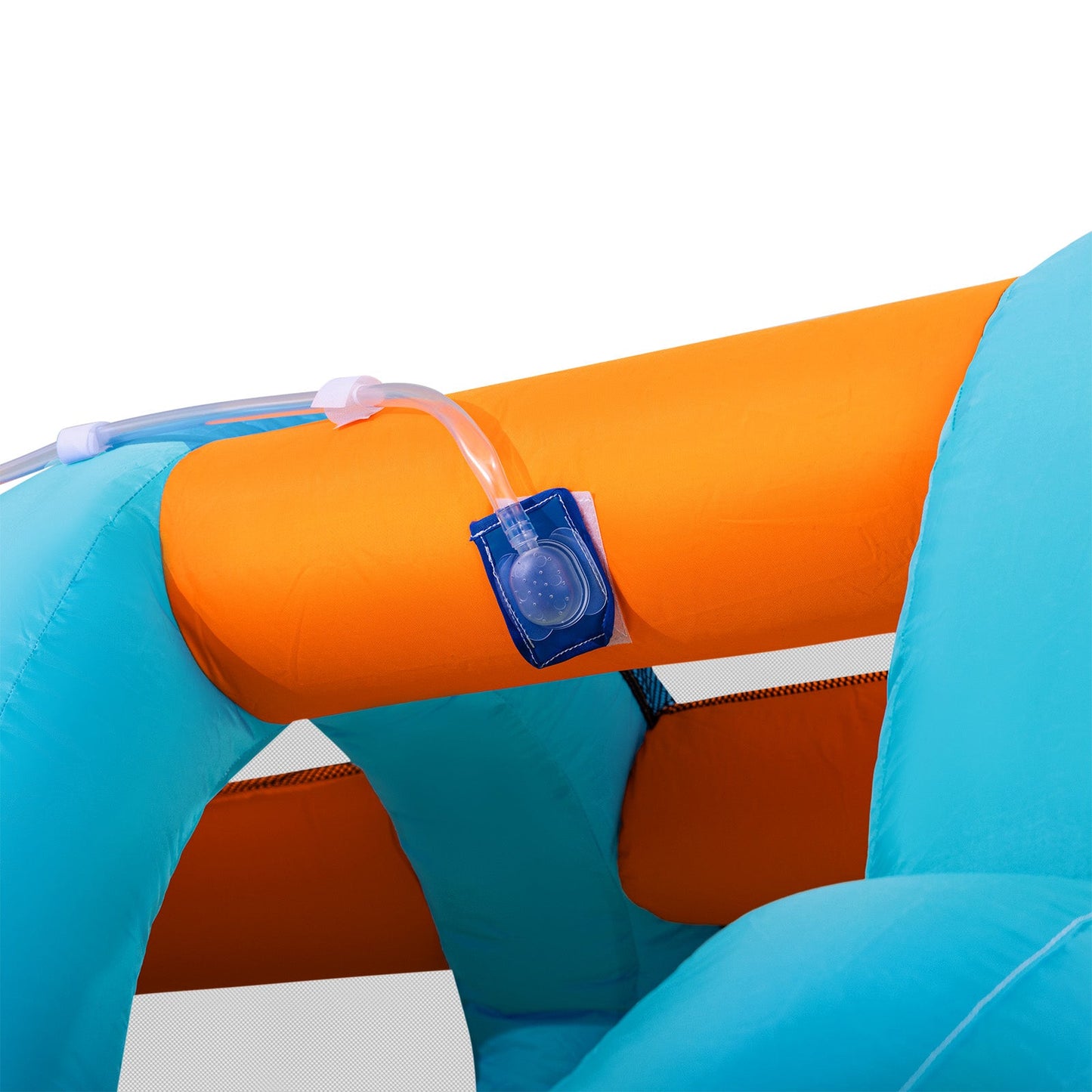 Inflatable Water Slide, Giant Water Park Bounce House with 2 Long Slides, Splash Pool, Trampoline, Climbing Wall, Ring Toss Game, 550W Air Blower