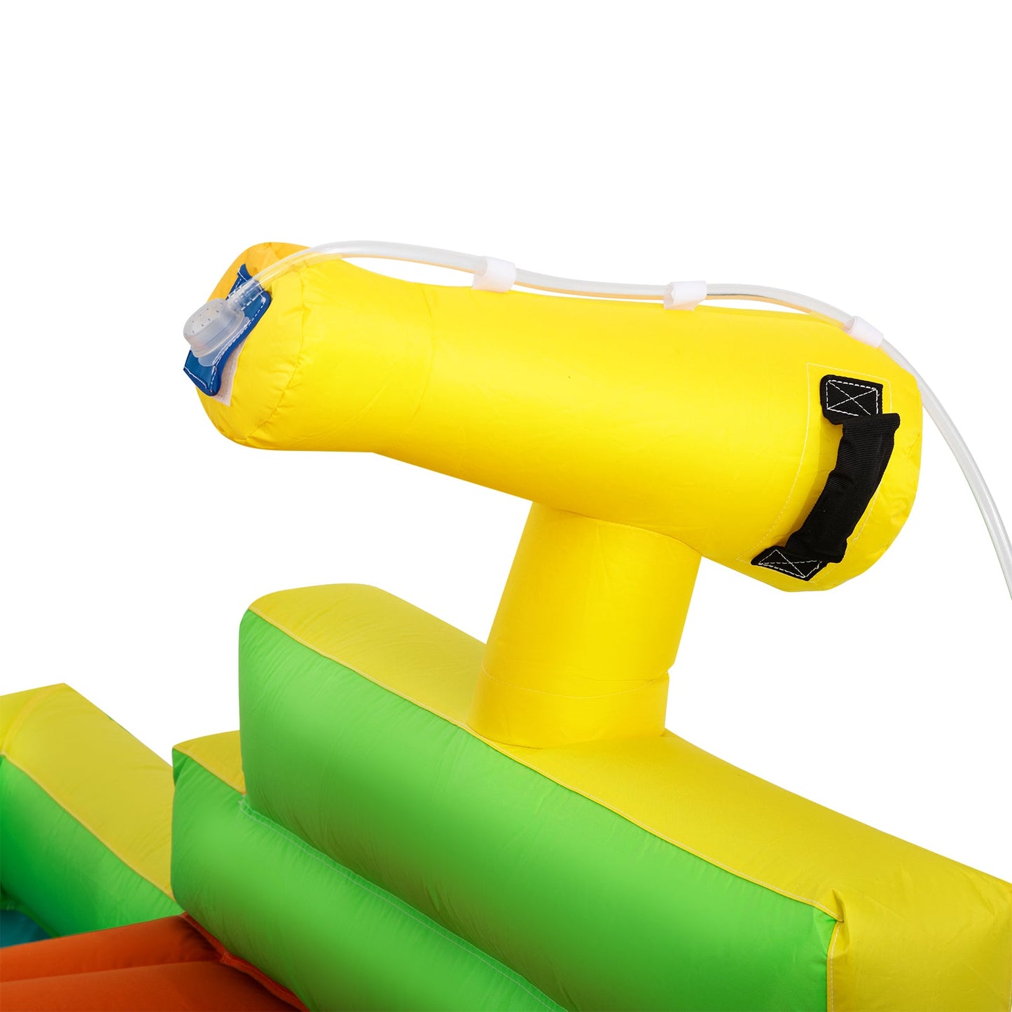 Inflatable Water Slide, Giant Water Park Bounce House with 2 Long Slides, Splash Pool, Trampoline, Climbing Wall, Ring Toss Game, 550W Air Blower