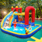 Inflatable Water Slide Bounce House, Slide Bouncer Castle Playhouse, 450W Air Blower for Kids Backyard Indoor Outdoor