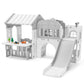9 in 1 Toddler Slide, Freestanding Kid Climber Slide Playset, Toddler Playhouse, Indoor Outdoor Toy for Toddlers Age 1-3+