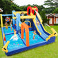 Inflatable Water Slide,Water Park Bounce House,Slide Bouncer Castle Playhouse, 550W Air Blower