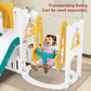 10 in 1 Toddler Slide, Double Kid Climber Slide Playset w/Swing, Indoor Outdoor Toy for Toddlers Age 1-3+