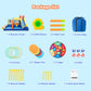 Inflatable Water Slide,Water Park Bounce House,Slide Bouncer Castle Playhouse, 550W Air Blower