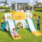 9 in 1 Toddler Slide, Toddler Playground with Double Slides, Backyard Playset for Toddlers Age 1-3+