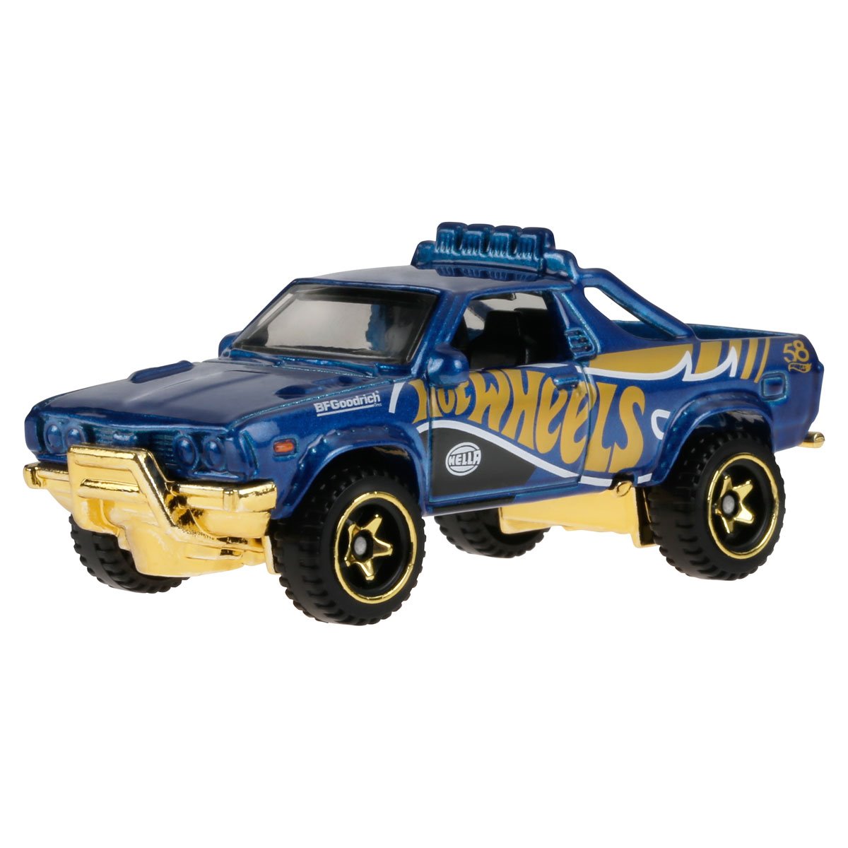 Hot Wheels 58th Anniversary Pearl & Chrome 2026 Blue-Gold Subaru Brat Diecast Car