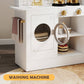 Kids Play Kitchen Set, Pretend Wooden Kid Kitchen Playset Toy Kitchen w/Sound and Light, Oven, Washing Machine, Toy Coffee Station and Toddler Kitchen Accessories for Kids Age 3+