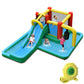 Inflatable Water Slide Climbing Bounce House with Tunnel and 735W Blower