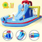 Inflatable Bounce House, Water Slide Bouncer Playhouse Castle w/Splash Pool, Climbing Wall, Basketball Hoop & Carry Bag, 480W Air Blower