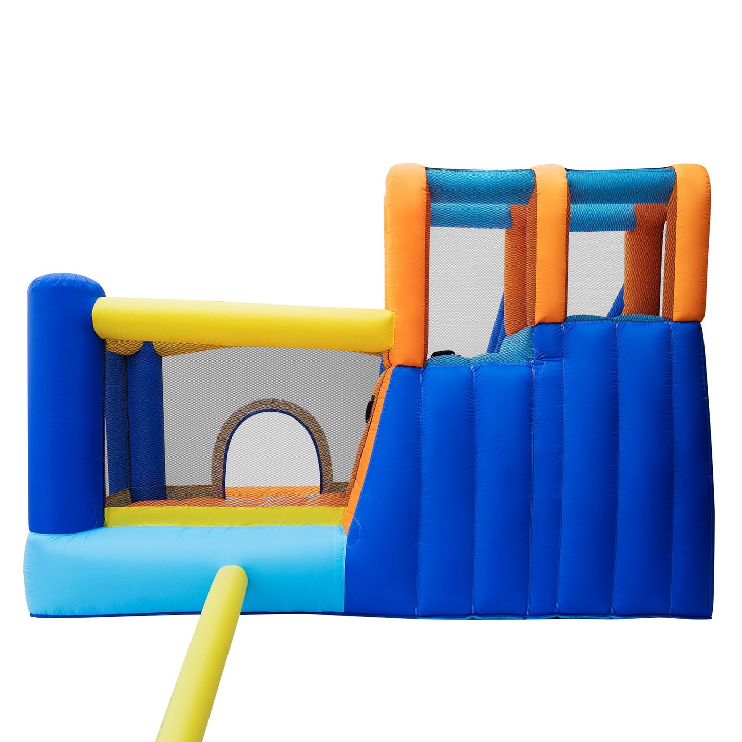 Inflatable Water Slide Bounce House,Giant Water Park, Double Slide Bouncer Castle w/Splash Pool, Jump Area, Climbing Wall, 550W Air Blower