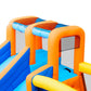 Inflatable Water Slide Bounce House,Giant Water Park, Double Slide Bouncer Castle w/Splash Pool, Jump Area, Climbing Wall, 550W Air Blower