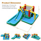 Inflatable Water Slide Climbing Bounce House with Tunnel and 735W Blower