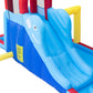 Inflatable Bounce House, Water Slide Bouncer Playhouse Castle w/Splash Pool, Climbing Wall, Basketball Hoop & Carry Bag, 480W Air Blower