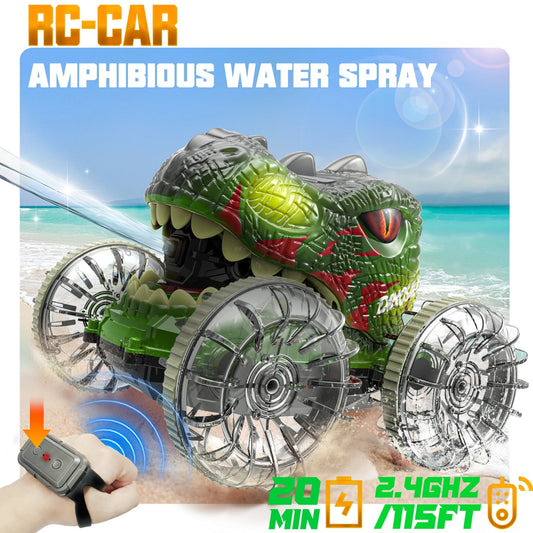 Bezgar Dinosaur RC Truck with Hand Gesture Control, Lights & Water Gun
