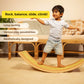 Waldorf Wooden Balance Board – Curvy Rocker for Open-Ended Play
