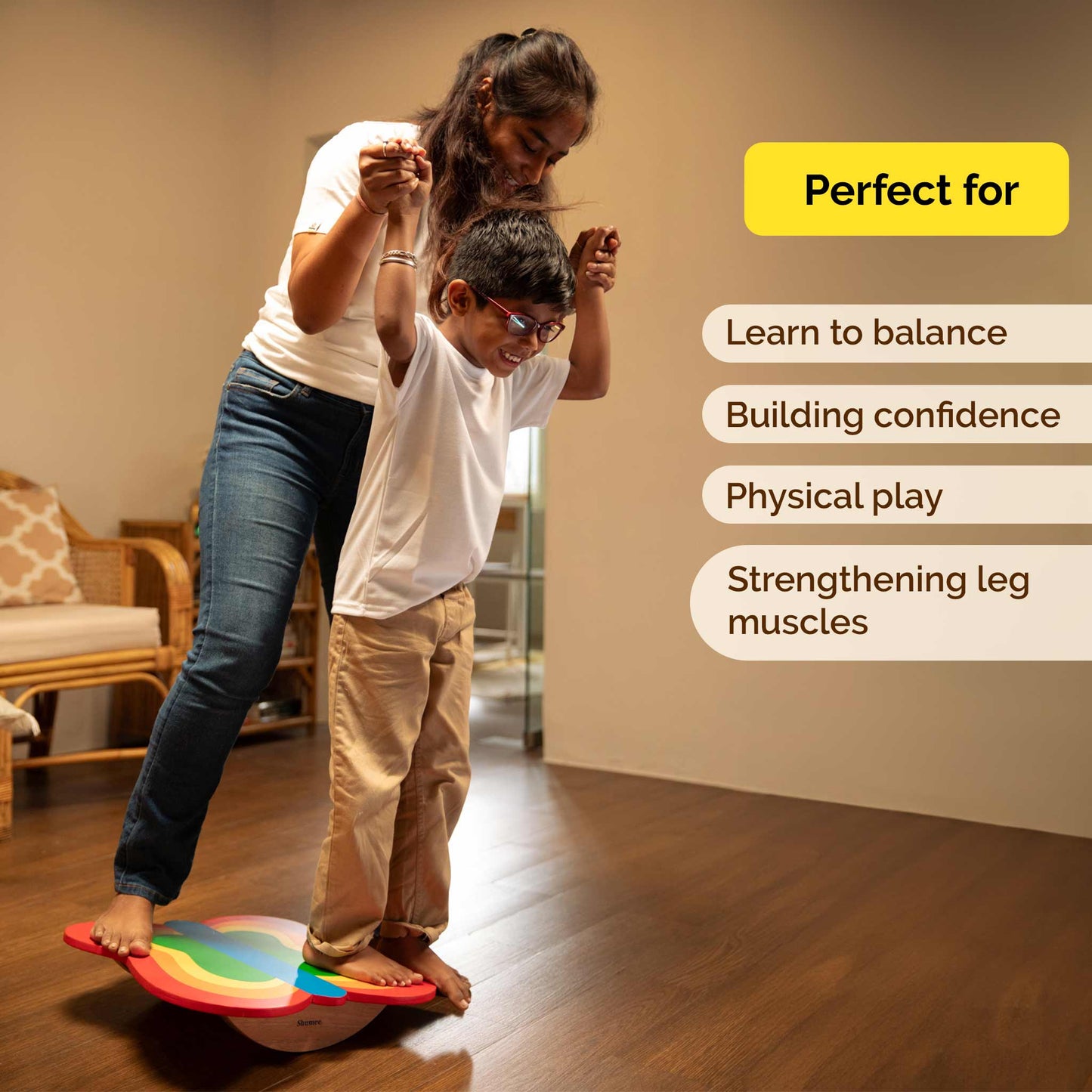 Wooden Butterfly Balance Board – Active Play & Coordination Builder