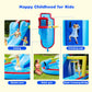 Inflatable Bounce House, Water Slide Bouncer Playhouse Castle w/Splash Pool, Climbing Wall, Basketball Hoop & Carry Bag, 480W Air Blower