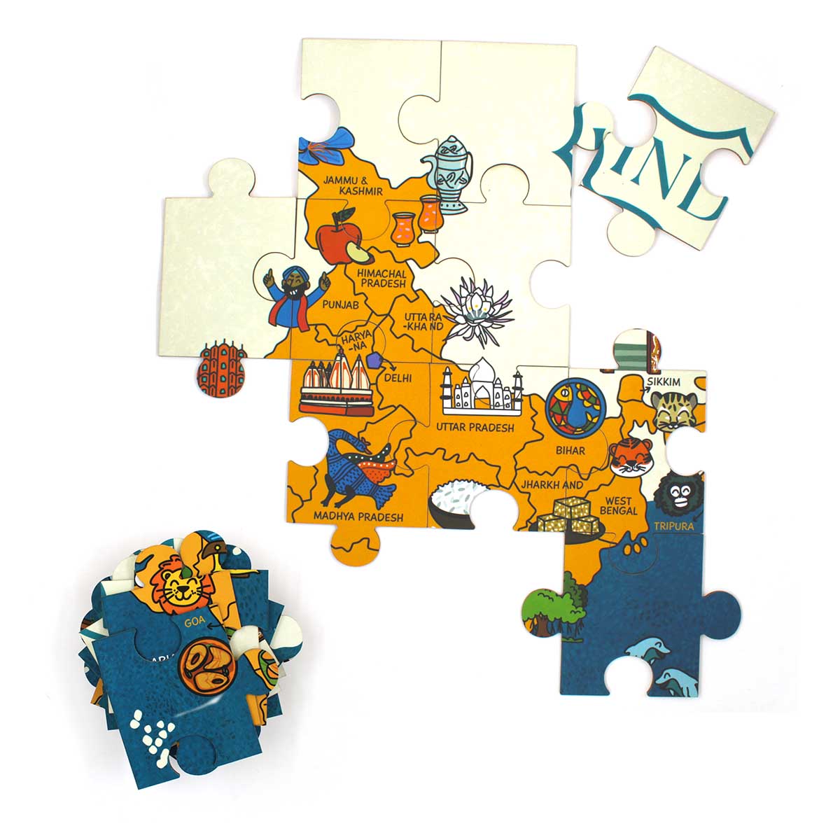 Indiascape Learning Set - Memory Cards, Activity Book, and Puzzle (5 Years+)