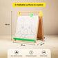 Wooden Tabletop Easel 3-in-1 – Adjustable Chalkboard, Whiteboard & Drawing Board